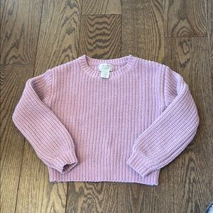 Willow Blossum Dusty Pink Chunky Knit Crew Neck Sweater 4-5T girls toddlers EUC